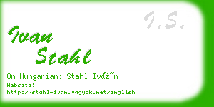 ivan stahl business card